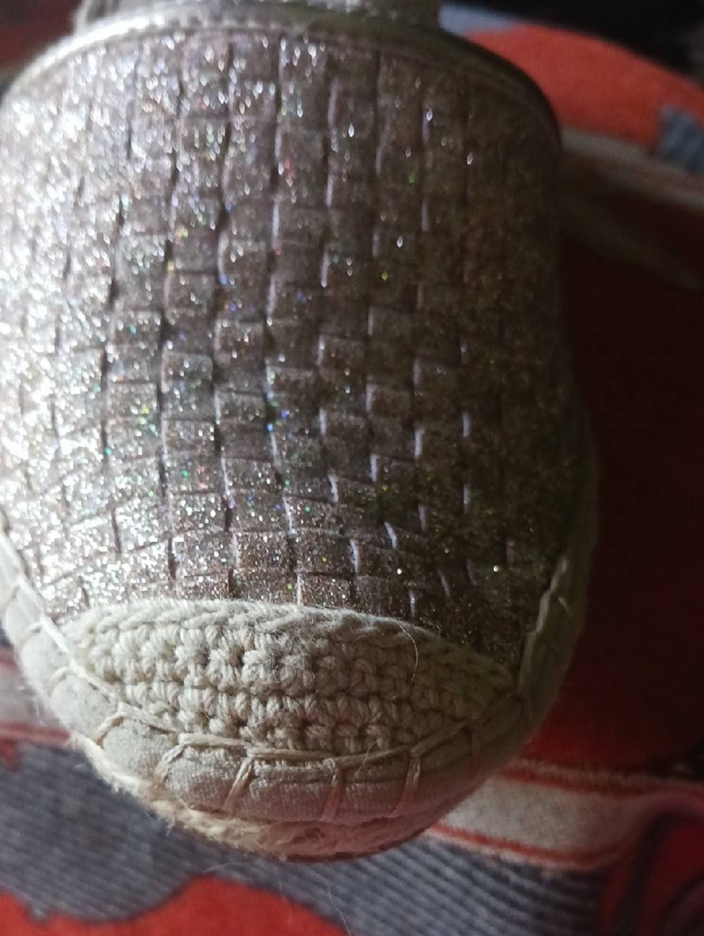 Anne Klein Sport Metallic Champagne Espadrille Wedges - Picture 4 of 4